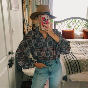 Express Plaid Blouse